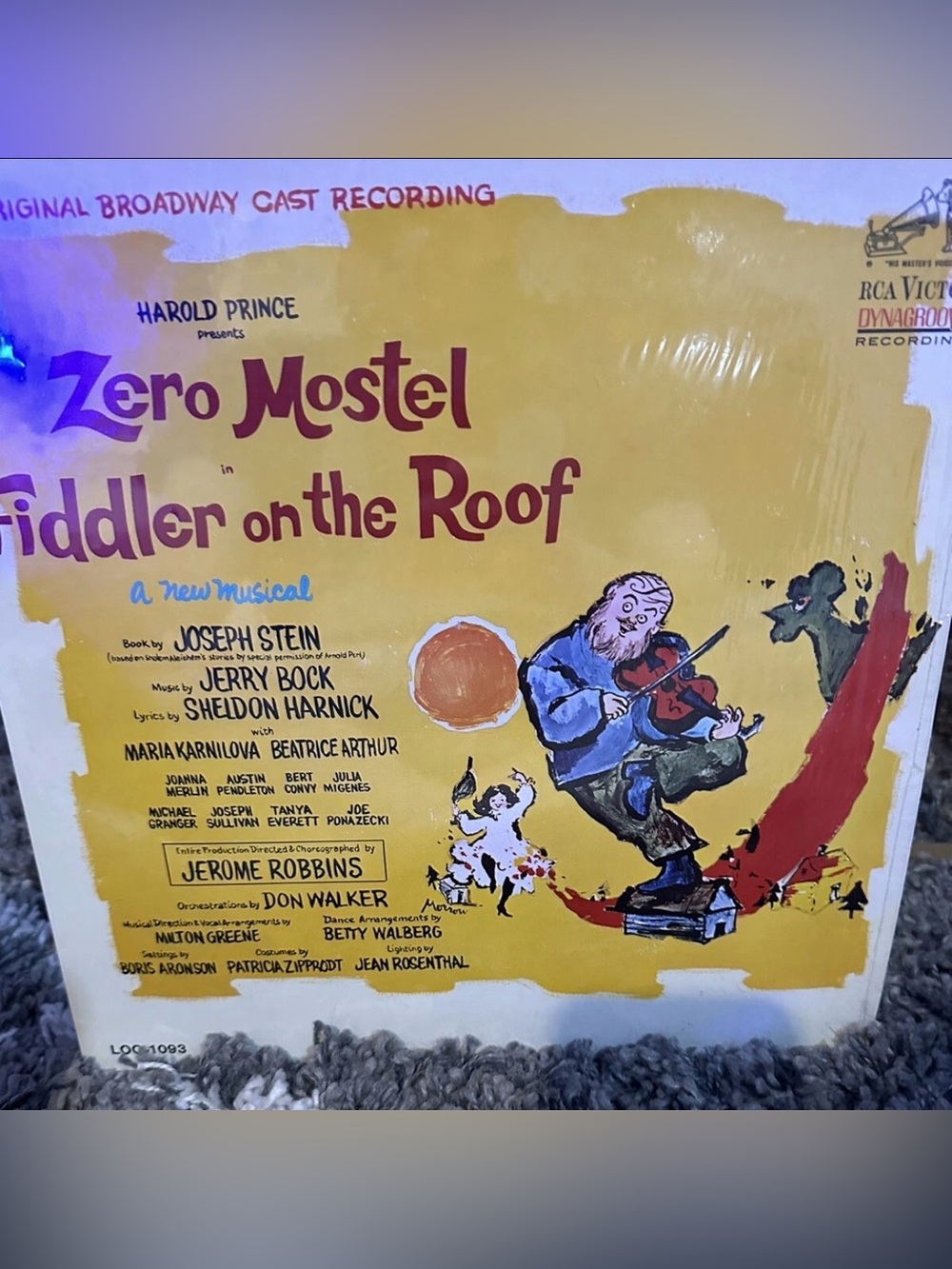 Fiddler  on the Roof Cast Recording Vinyl Record